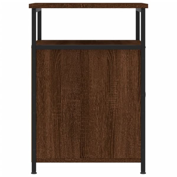 The Living Store Sängbord 2 st brun ek 40x42x60 cm konstruerat trä - Nattduksbord