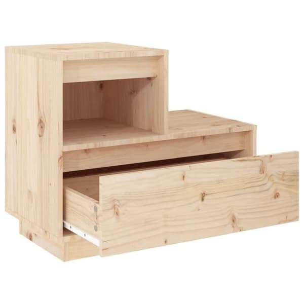 The Living Store Yöpöytä 60x34x51 cm täysi mänty - Yöpöydät