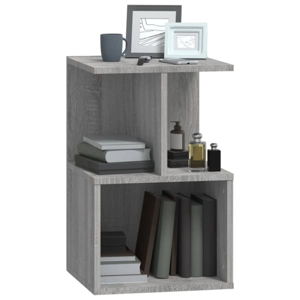 The Living Store sengebord 35x35x55 cm konstrueret træ grå sonoma-eg - Natborde