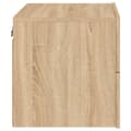 Miniatyrbild 10 av 11: The Living Store Väggmonterade sängbord med LED-lampor 2 st sonoma-ek -  Nattduksbord
