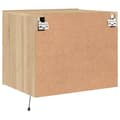 Miniatyrbild 11 av 11: The Living Store Väggmonterade sängbord med LED-lampor 2 st sonoma-ek -  Nattduksbord
