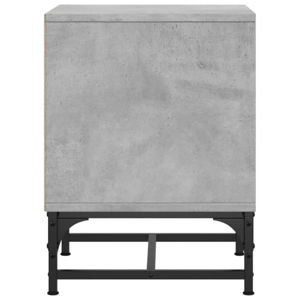 The Living Store sengeborde 2 stk. med glaslåger 35x37x50 cm betongrå - Natborde