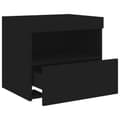 Miniatyrbild 9 av 11: The Living Store Sängbord med LED-lampor 2 st svart 50x40x45 cm -  Nattduksbord