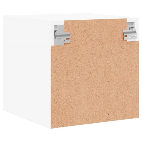 The Living Store sengebord med glaslåger 35x37x35 cm hvid - Natborde