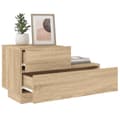 Miniatyrbild 5 av 11: The Living Store Sängbord med LED-belysning sonoma-ek 70x36x40,5 cm -  Nattduksbord