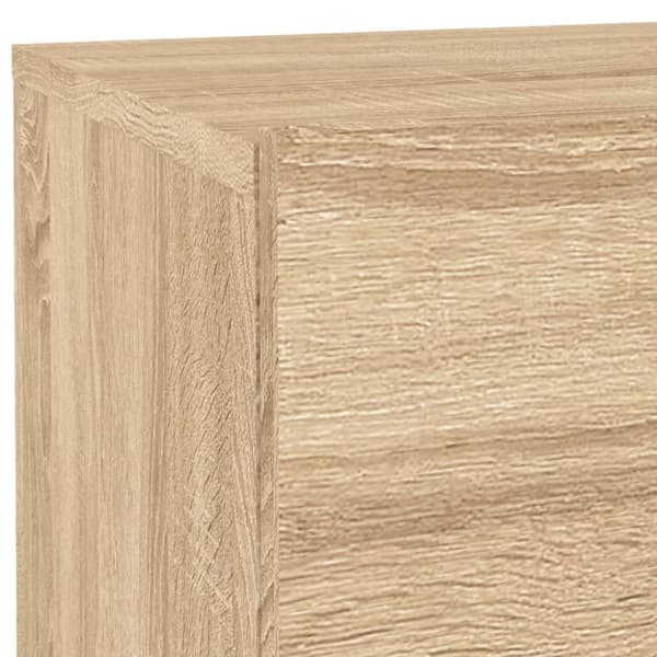 The Living Store Sängbord med LED-belysning sonoma-ek 70x36x40,5 cm -  Nattduksbord