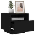 Miniatyrbild 5 av 11: The Living Store Sängbord med LED-lampor 2 st svart 40x39x37 cm -  Nattduksbord