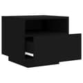 Miniatyrbild 7 av 11: The Living Store Sängbord med LED-lampor 2 st svart 40x39x37 cm -  Nattduksbord