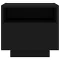 Miniatyrbild 9 av 11: The Living Store Sängbord med LED-lampor 2 st svart 40x39x37 cm -  Nattduksbord