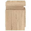Miniatyrbillede 10 af 11: The Living Store sengebord med LED-lys 35x39x55 cm sonoma-eg -  Natborde