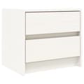 Miniatyrbild 6 av 11: The Living Store Sängbord 2 st vit 40x31x35,5 cm massiv furu -  Nattduksbord