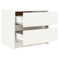 Miniatyrbild 8 av 11: The Living Store Sängbord 2 st vit 40x31x35,5 cm massiv furu -  Nattduksbord