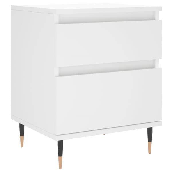 The Living Store sengebord 40x35x50 cm konstrueret træ hvid - Natborde