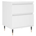 Miniatyrbillede 3 af 11: The Living Store sengebord 40x35x50 cm konstrueret træ hvid -  Natborde
