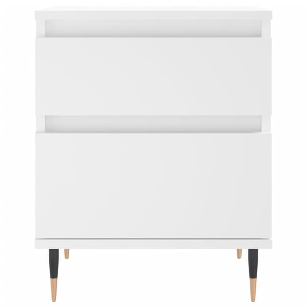 The Living Store sengebord 40x35x50 cm konstrueret træ hvid - Natborde