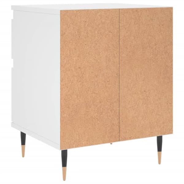 The Living Store sengebord 40x35x50 cm konstrueret træ hvid -  Natborde