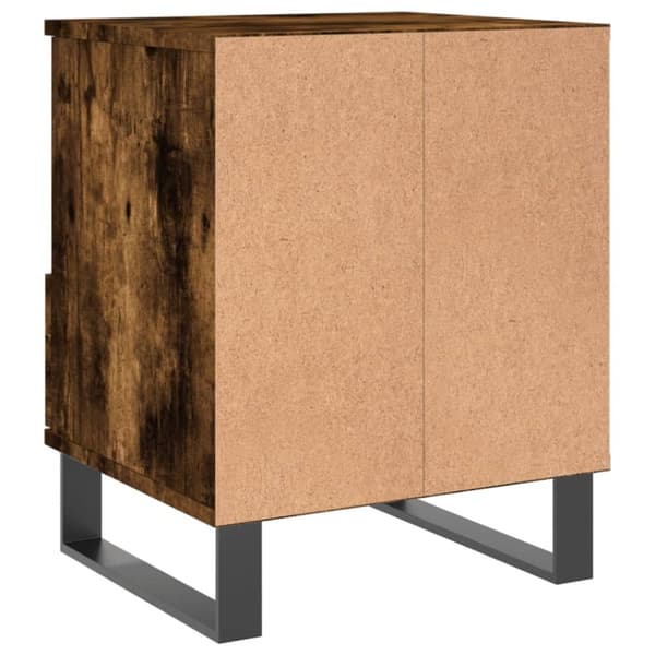 The Living Store sengebord 40x35x50 cm konstrueret træ røget egetræsfarve - Natborde