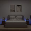 Miniatyrbild 5 av 11: The Living Store Sängbord med LED-lampor 2 st brun ek 35x39x55 cm -  Nattduksbord
