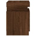 Miniatyrbild 11 av 11: The Living Store Sängbord med LED-lampor 2 st brun ek 35x39x55 cm -  Nattduksbord
