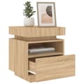 Pikkukuva 4 / 10: The Living Store Yöpöytä LED-valoilla Sonoma-tammi 40x39x48,5 cm -  Yöpöydät