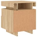 Pikkukuva 9 / 10: The Living Store Yöpöytä LED-valoilla Sonoma-tammi 40x39x48,5 cm -  Yöpöydät