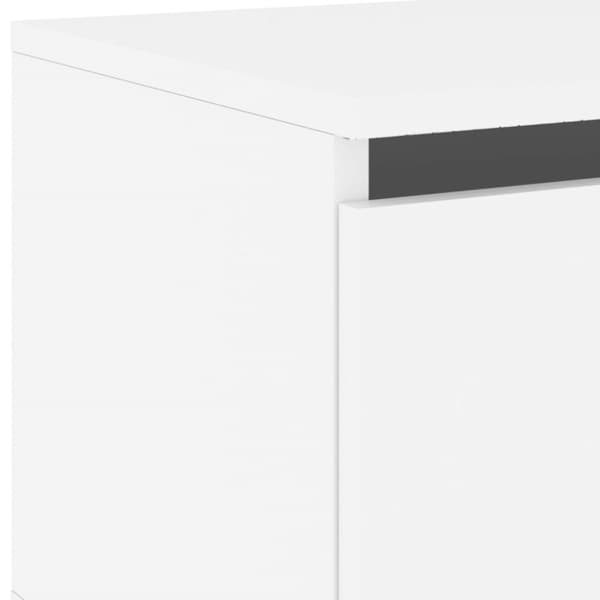 The Living Store væghængt sengebord med LED-lys hvid -  Natborde