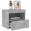 Pikkukuva 6 / 11: The Living Store Yöpöytä LED-valoilla betoninharmaa 50x40x45 cm -  Yöpöydät