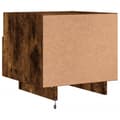 Pikkukuva 11 / 11: The Living Store Yöpöytä LED-valoilla 2 kpl savutammi 40x39x37 cm -  Yöpöydät