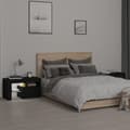 Miniatyrbild 5 av 11: The Living Store Sängbord med LED 2 st svart 70x36,5x40 cm -  Nattduksbord