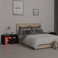 Miniatyrbild 7 av 11: The Living Store Sängbord med LED 2 st svart 70x36,5x40 cm -  Nattduksbord
