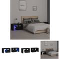 Miniatyrbild 1 av 11: The Living Store Sängbord med LED 2 st svart 70x36,5x40 cm -  Nattduksbord