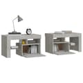 Pikkukuva 8 / 11: The Living Store Yöpöydät 2 kpl LED-valoilla betoninharmaa 70x36,5x40 cm -  Yöpöydät