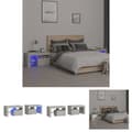 Pikkukuva 1 / 11: The Living Store Yöpöydät 2 kpl LED-valoilla betoninharmaa 70x36,5x40 cm -  Yöpöydät
