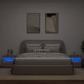 Miniatyrbillede 5 af 11: The Living Store sengeborde 2 stk. med LED-lys 50x40x45 cm sonoma-eg -  Natborde