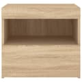 Miniatyrbillede 10 af 11: The Living Store sengeborde 2 stk. med LED-lys 50x40x45 cm sonoma-eg -  Natborde