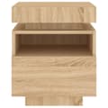 Miniatyrbild 9 av 11: The Living Store Sängbord med LED-belysning 2 st sonoma-ek 40x39x48,5 cm -  Nattduksbord