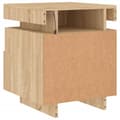 Miniatyrbild 11 av 11: The Living Store Sängbord med LED-belysning 2 st sonoma-ek 40x39x48,5 cm -  Nattduksbord