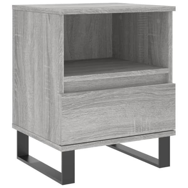 The Living Store sengebord 40x35x50 cm konstrueret træ grå sonoma-eg - Natborde