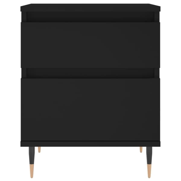 The Living Store sengeborde 2 stk. 40x35x50 cm konstrueret træ sort -  Natborde