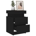 Miniatyrbild 6 av 11: The Living Store Sängbord med LED-lampor 2 st svart 35x39x55 cm -  Nattduksbord
