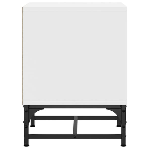 The Living Store sengebord med glaslåger 35x37x50 cm hvid -  Natborde