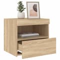 Pikkukuva 6 / 11: The Living Store Yöpöytä LED-valoilla Sonoma-tammi 50x40x45 cm -  Yöpöydät