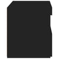 Miniatyrbillede 10 af 11: The Living Store sengebord med LED-lys 50x40x45 cm sort -  Natborde