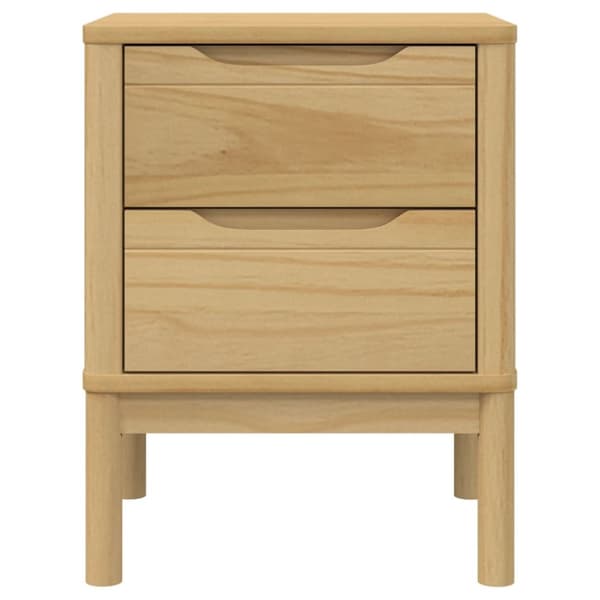 The Living Store sengebord 45x39x57 cm massivt fyrretræ gyldenbrun -  Natborde