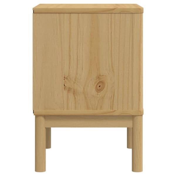 The Living Store sengebord 45x39x57 cm massivt fyrretræ gyldenbrun - Natborde