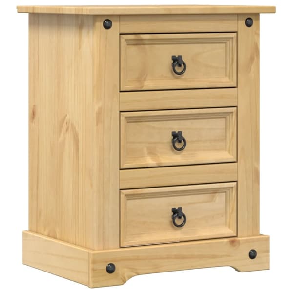 The Living Store sengebord Corona 53x39x66 cm massivt fyrretræ - Natborde