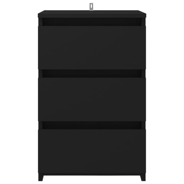 Natborde - Living sengeskabe 2 stk. 40x35x62,5 cm spånplade sort