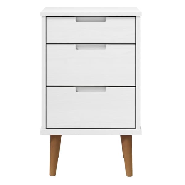 Natborde - Living sengebord MOLDE 40x35x65 cm massivt fyrretræ hvid
