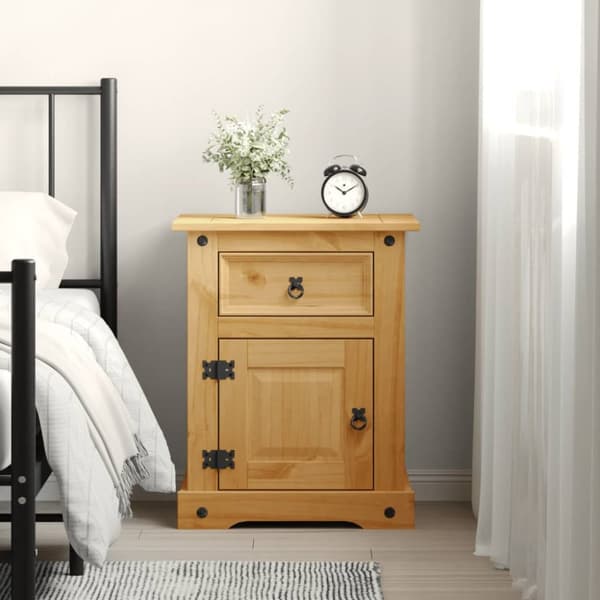 Natborde - Living sengebord Corona-serien 53x39x66 cm mexicansk fyrretræ