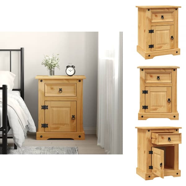 Natborde - Living sengebord Corona-serien 53x39x66 cm mexicansk fyrretræ